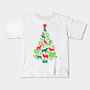 Dog Lover's Christmas Tree Kids T-Shirt